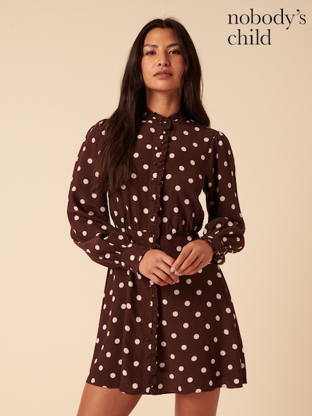 Nobodys Child Brown Gabi Mini Dress (H86665) | R$ 780