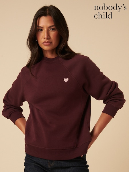 Nobodys Child Red Love Letters Seam Detail Sweatshirt (H86667) | R$ 590 - R$ 620