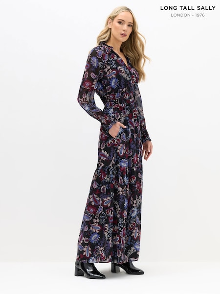 Long Tall Sally Black Chiffon Dress (H86710) | €52
