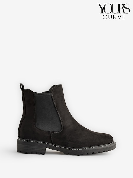 Yours Curve Black Wide Fit Casual Chelsea Boots (H86764) | €73