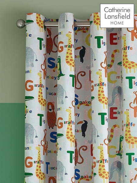 Catherine Lansfield Natural Animal Magic Fully Reversible Eyelet Curtains (H87108) | €71
