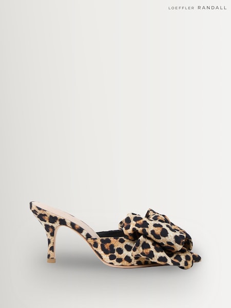 بني - Loeffler Randall Margot Bow Sandals (H87115) | ‏2,126 د.إ.‏