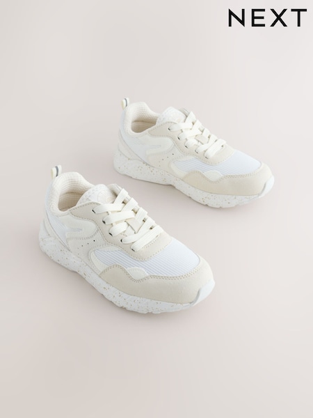 Neutral Standard Fit (F) Lace-Up Colourblock Trainers (H87192) | €39 - €49