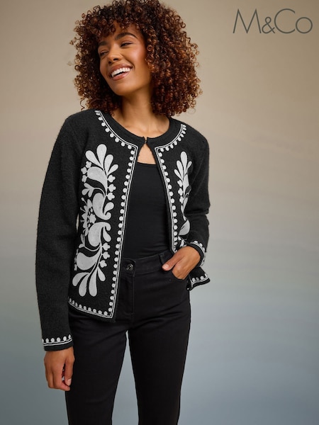 M&Co Cornelli Detail Cardigan (H87214) | € 66
