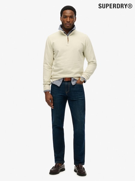 Superdry Cream Classic Essential Half Zip Jumper (H87491) | €63