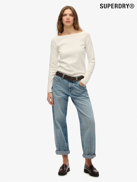 Superdry White Bardot Off Shoulder Top (H87492) | €35