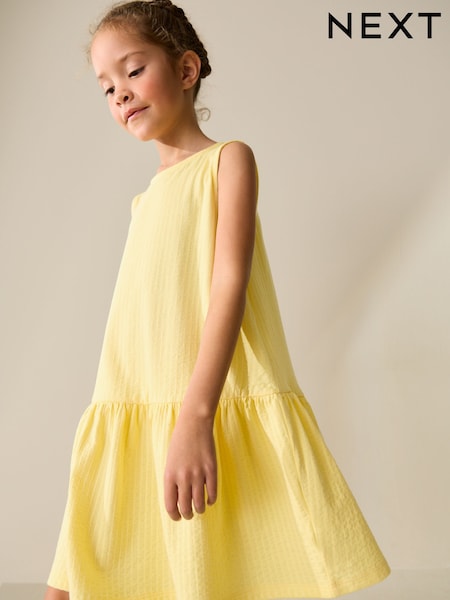 Yellow Sleeveless Jersey Dress (3-16yrs) (H87600) | AED41 - AED66
