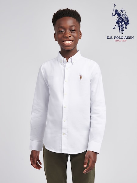 U.S. Polo Assn White Boys Oxford Shirt (H87747) | €46 - €56