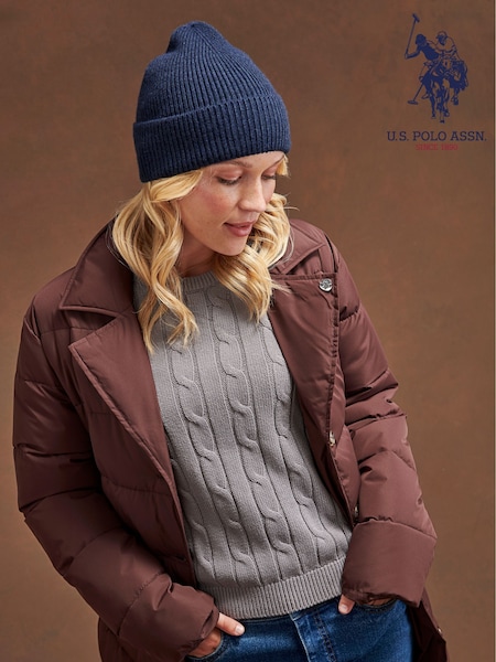 Cromo marrom - U.S. Polo Assn. Puffer Trench Coat (H87893) | R$ 1.480