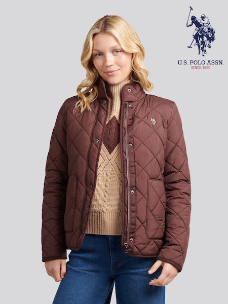 U.S. Polo Assn. Brown Lightweight Quilted Jacket (H87909) | R$ 1.235