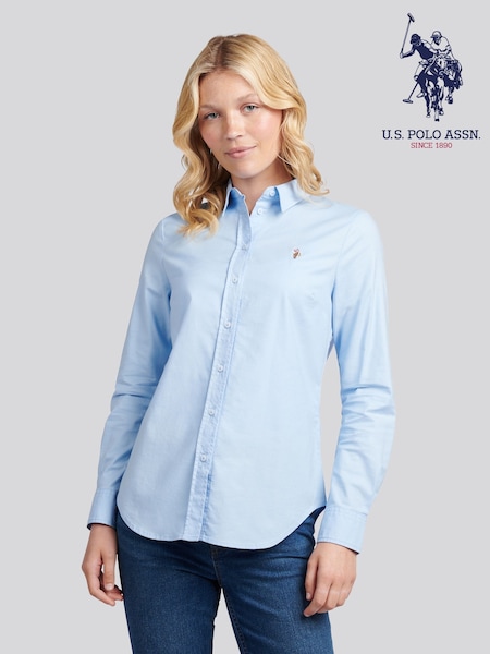 U.S. Polo Assn. Blue Stretch Classic Fit Oxford Shirt (H87922) | €77