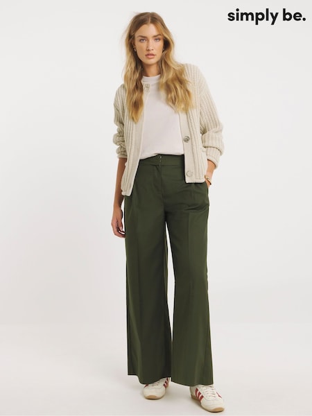 zelena - Simply Be Turnd Over Waistband Tailored Trousers (H87954) | € 53