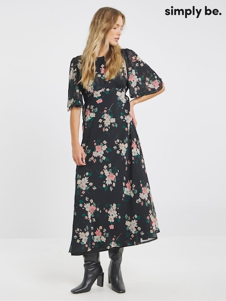 Simply Be Grey Georgette Maxi Dress (H87967) | €60