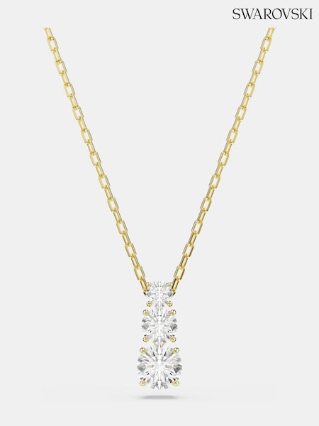 Swarovski White Gold Tone Round Cut Stilla Attract Pendant Necklace (H87990) | €131