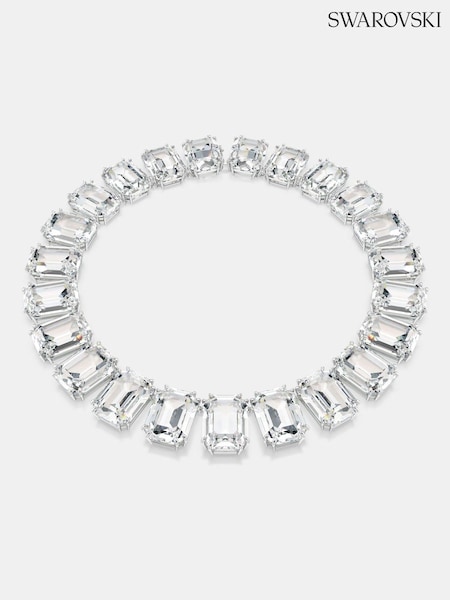 Swarovski Rhodium Plated Octagon Cut Millenia Tennis Necklace (H87994) | 778 €