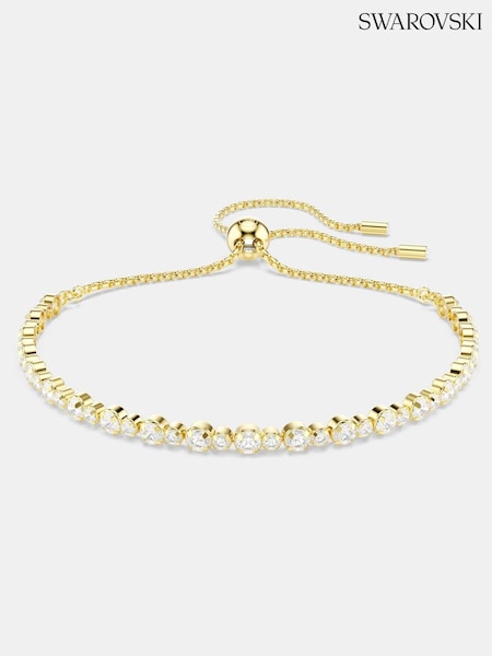 Swarovski White Gold Tone Round Cut Matrix Tennis Bracelet (H87999) | €152