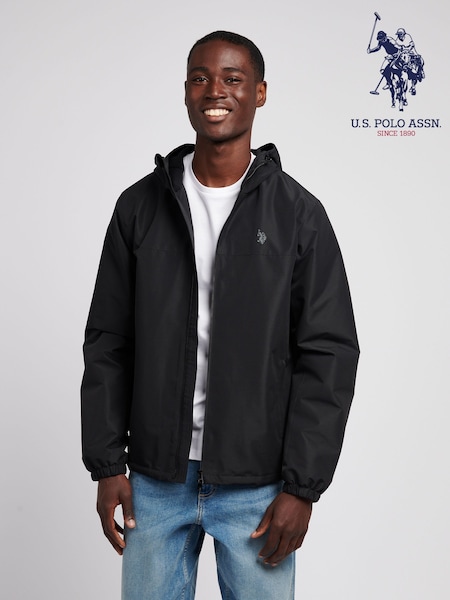U.S. Polo Assn. Black Mens Lined Winter Rain Jacket (H88134) | €159