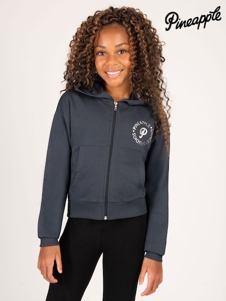 Pineapple Grey Logo Zip Hoodie (H88342) | 144 QAR