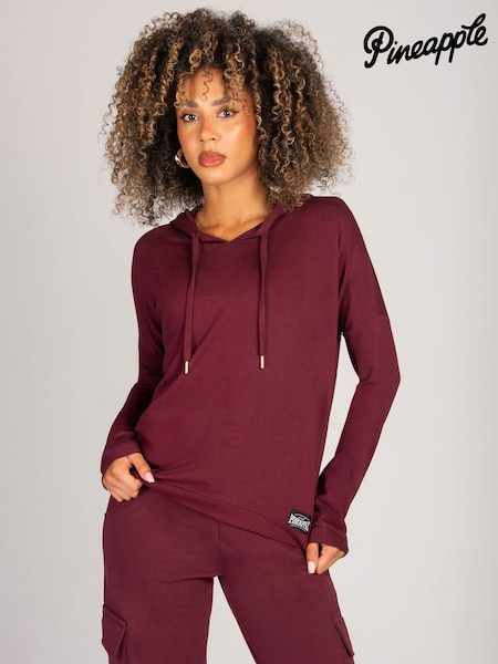 Pineapple Red Dip Hem Hoodie (H88357) | R$ 335