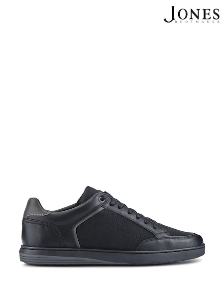 Jones Bootmaker Black San Diego Leather Trainers (H88560) | €126