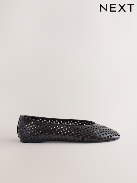 Chocolate Brown Forever Comfort® Lasercut Ballet Flats (H88704) | €52