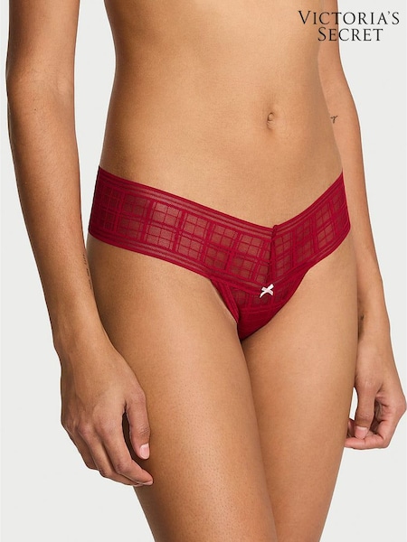 Victoria's Secret Red Lacquer Thong Tartan Knickers (H89399) | €11.50