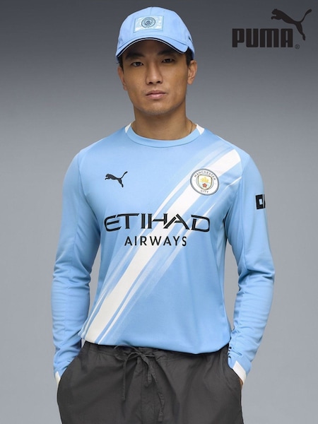 Puma Blue Manchester City 25/26 Mens Long Sleeve Home Jersey (H89530) | AED524