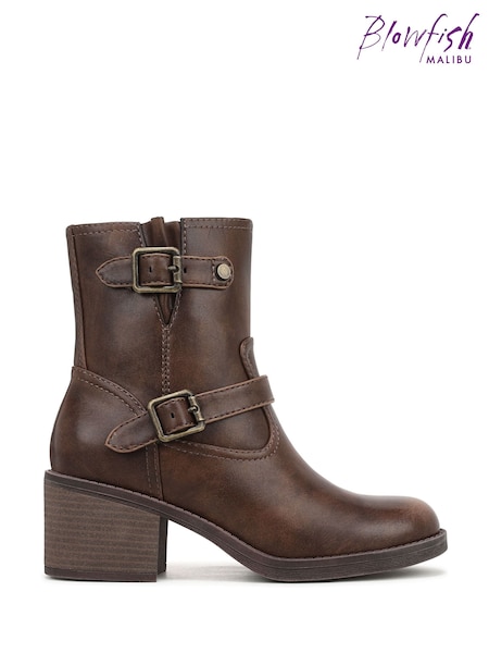 Blowfish Malibu Regular Fit Maeve Biker Brown Boots (H89614) | R$ 790