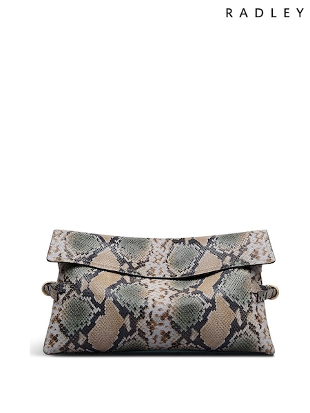 Radley Large Green Fleet Street Faux Snake Flapover Clutch (H89660) | € 341