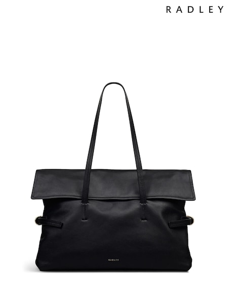 Radley Medium Fleet Street Flapover Shoulder Black Bag (H89664) | R$ 2.755