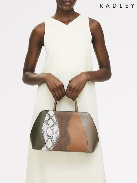 Radley Medium Grey Liverpool Street Patchwork Ziptop Grab Bag (H89688) | € 367