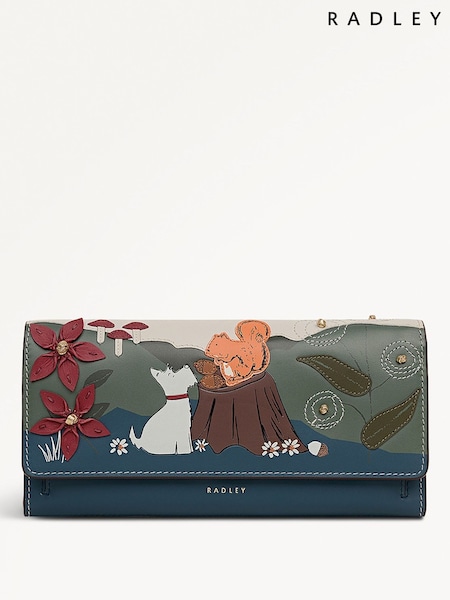 Radley Large Autumn Leaves Flapover Matinee White Bag (H89855) | AED577