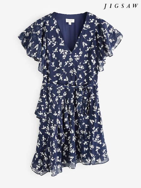 Jigsaw Blue Swirl Posy Mini Dress (H89872) | €224