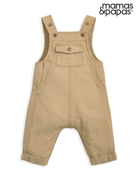 Mamas & Papas Taupe Dungarees & Top Set (H89891) | € 29