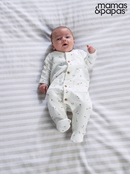 Mamas & Papas Kite Print White Sleepsuit (H89918) | €30
