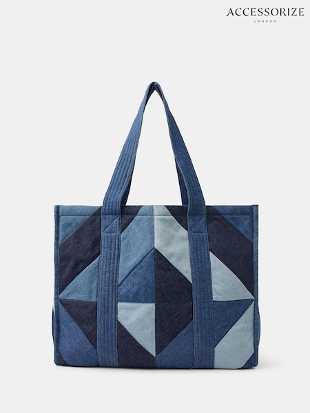 Accessorize Blue Patchwork Denim Shopper Bag (H89961) | €73