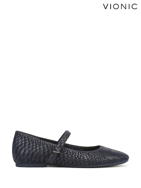 Vionic Blue Alameda Wide Fit Arch Support Mary Janes Shoes (H90095) | €166