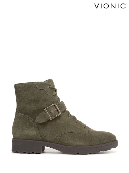 Vionic Wide Fit Green Catina Arch Support Ankle Boots (H90109) | €211