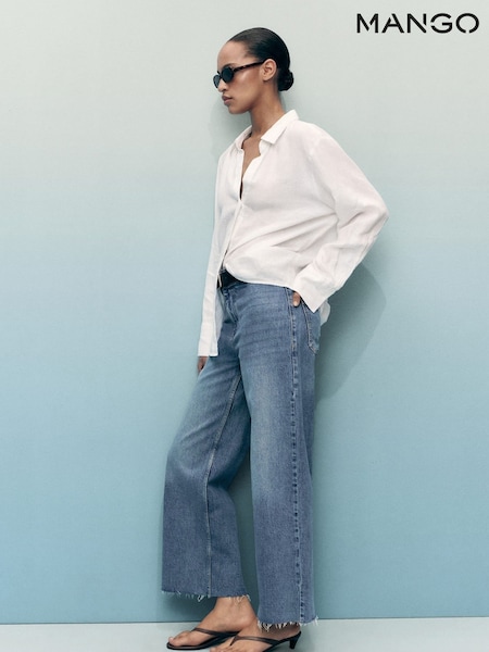 Mango Blue Catherin Culotte High-Rise Jeans (H90417) | €51