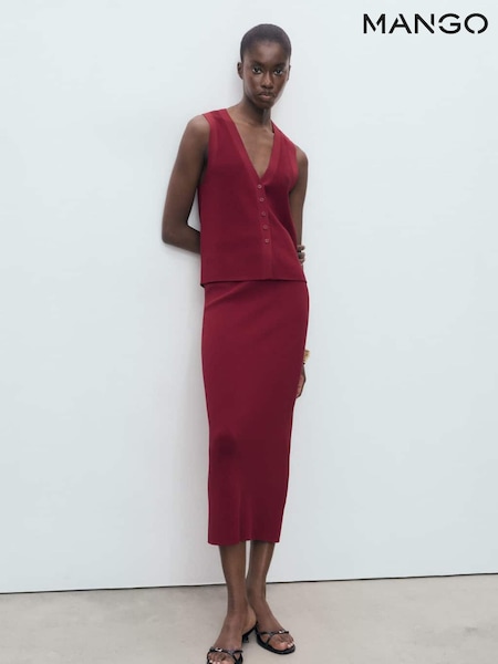 Mango Red Fine-Knit Waistcoats (H90566) | €45
