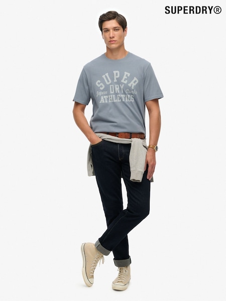 Superdry Blue Vintage Athletic Essential Graphic Print T-Shirt (H90805) | €45