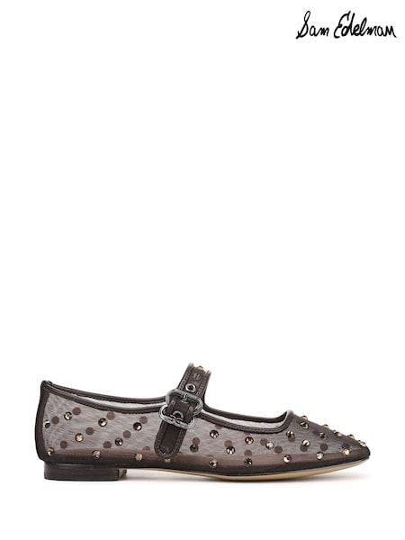 Castanho - Sam Edelman Michaela Shine Regular Fit Mary Janes Shoes (H90984) | R$ 1.580