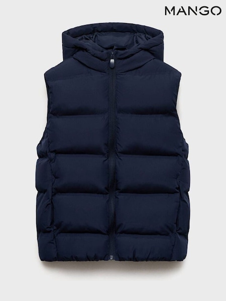 Mango Blue Hooded Quilted Gilet (H91020) | €33