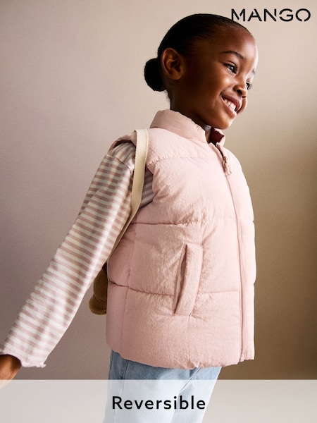 Mango Pink Reversible Quilted Gilet (H91033) | €29
