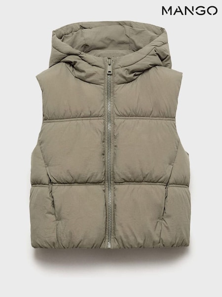 Mango Green Hooded Quilted Gilet (H91039) | €33