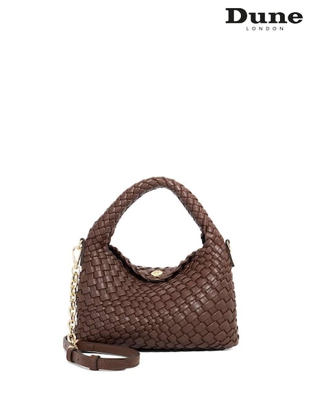 Dune London Mini Dinkydeliberate Woven Slouch Brown Bag (H91137) | 140 €