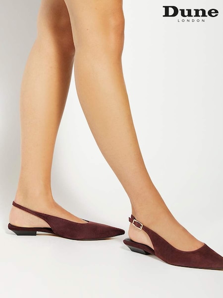 Dune London Purple Hostess Angle Heel Slingback Shoes (H91147) | €126