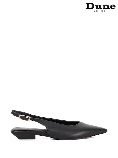 Dune London Black Hostess Angle Heel Slingback Shoes (H91153) | €117