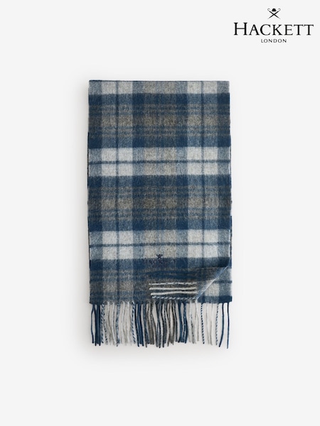 Hackett Cashmere Wool Logo Plaid Scarf (H91183) | €95