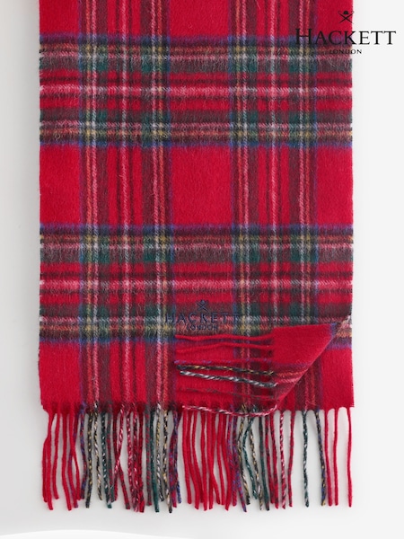 Hackett Cashmere Wool Logo Plaid Scarf (H91201) | €95